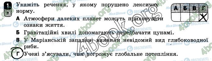 ГДЗ Українська мова 10 клас сторінка Вар.1 (1)